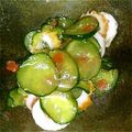 ♪あかいきのこ♪'s cooksnap of when they made きゅうりとちくわの梅胡麻風味あえ.