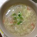 kumiworld's cooksnap of when they made 残ったカニかまで☆ふんわり白菜中華スープ.