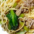 クックHFZ347☆'s cooksnap of when they made ポン酢で簡単♪豚肉と小松菜のパスタ☆.
