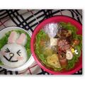 メルmama's cooksnap of when they made キャラ弁☆ＬＩＮＥ　ブラウン&コニー.