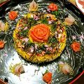 teamy☆'s cooksnap of when they made サーモンのバラでキュートなお寿司ケーキ♡.