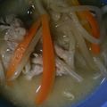 pechaco's cooksnap of when they made ☆豚バラともやしのみそ汁☆豚もやし♪.
