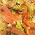 紅いも７３'s cooksnap of when they made キャベツとしめじのマヨポン炒め.