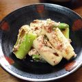 YUKIKI☆'s cooksnap of when they made ☆焼きねぎの梅マヨ胡麻和え☆.