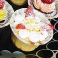 bee☆mama's cooksnap of when they made ホワイト＆苺のWチョコカップケーキ♡.