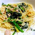 meise17's cooksnap of when they made ほうれん草と鮭フレークのクリームパスタ.
