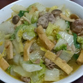 カオルさっ's cooksnap of when they made 油揚げと白菜の豚肉炒め.