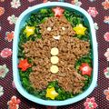 シャンプーハット's cooksnap of when they made ジンジャーマンのクリスマスそぼろ弁当♪.