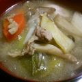 ゆざく's cooksnap of when they made 野菜たっぷりの☆あっさり豚汁☆.