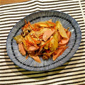 ∞くぅ∞'s cooksnap of when they made 魚肉ソーセーシと白菜の卵とじ.