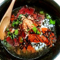 ケムリエビ's cooksnap of when they made ちょい豪華！お刺身の漬けで「だし茶漬け」.