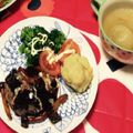 新米主婦あーさ's cooksnap of when they made ソースが決め手☆洋食屋さん特大ハンバーグ.