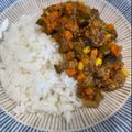 きなこ's cooksnap of when they made 彩り野菜のキーマカレー.