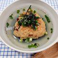 在宅勤務のおじさん's cooksnap of when they made だし汁で！ゴマ香る焼きおにぎり茶漬け.
