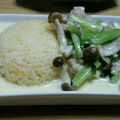 はっぴょん☆'s cooksnap of when they made 鶏と小松菜のクリーム煮＆キャロットライス.