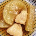 denkororin's cooksnap of when they made 大根と鶏胸肉の煮物.