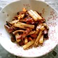 おでさん's cooksnap of when they made 長芋としめじのベーコン炒め.
