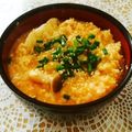 サラダben10's cooksnap of when they made 手抜きランチに！餃子のキムチ雑炊☆.