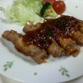 かれん523's cooksnap of when they made 巻き巻きポークチャップ風.
