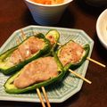 hatch412's cooksnap of when they made 居酒屋のピーマンと豚バラの串焼き再現.