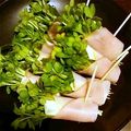 かいだこ's cooksnap of when they made かいわれハムクリーミー巻き.