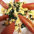 心にリボン's cooksnap of when they made 炒り卵とほうれん草のツナマヨサラダ.