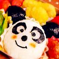 chococo218's cooksnap of when they made ＊キャラ弁＊超簡単　のりだけ　パンダ.