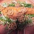 だいこん's cooksnap of when they made サーモンサラダ塩麹ダレ美味しくダイエット.