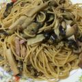 rkapkr's cooksnap of when they made なすとベーコンのウマうま和風スパゲティ.