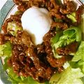 のぞみぞの's cooksnap of when they made ヨシダグルメソースで照り玉豚マヨサラダ丼.