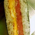 美食家☆ギョロたん's cooksnap of when they made ポークたまごおにぎらず.