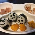 hiyokodon's cooksnap of when they made 俵パンダ弁当（キャラ弁）.
