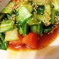 よこもす's cooksnap of when they made トマトとチンゲン菜のオイスター炒め☆.