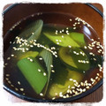 Ericats★'s cooksnap of when they made 温かい！ﾈｷﾞとﾜｶﾒの生姜ｽｰﾌﾟ.