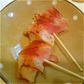 indigo1987's cooksnap of when they made ✽お餅が残ったら！ベーコン巻き✽.