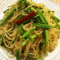 hyser's cooksnap of when they made セリだけで、食感楽しいペペロンチーノ.