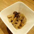 ｊkitchen's cooksnap of when they made れんこんとしめじコンニャクの甘辛煮.
