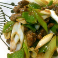 きのこ3's cooksnap of when they made 超簡単子供が喜ぶ牛肉とピーマンとネギ炒め.