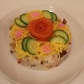 クック0EP47N☆'s cooksnap of when they made サーモンのバラでキュートなお寿司ケーキ♡.