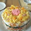lmgoblin's cooksnap of when they made ひな祭りのケーキ風押し寿司.