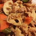 こぶた三姉妹の母's cooksnap of when they made ★簡単！豚肉とれんこんの甘酢炒め★.