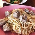 ♡はるちゃんのママ♡'s cooksnap of when they made ♥チーズ入りクリームミートボールパスタ♥.