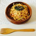 komugiko4's cooksnap of when they made カリカリ梅の和風パスタ.
