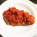 ぱんだ170071's cooksnap of when they made カツのトマト煮＊お惣菜をリメイク！.