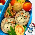 ソウくんママ's cooksnap of when they made 雪だるまちゃん巻き寿司キャラ弁に♪.