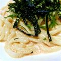 rinabanana's cooksnap of when they made 超簡単♪コクうま明太子カルボうどん.