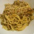 liutan's cooksnap of when they made 『きのこと豚ひき肉』めちゃうま和風パスタ.