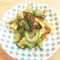 risudo's cooksnap of when they made キュウリと油揚げの梅風味の酢の物.