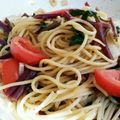 Comiy's cooksnap of when they made つるむらさきのパスタ♪.
