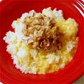sws♡'s cooksnap of when they made アレンジたまごツナマヨごはん.